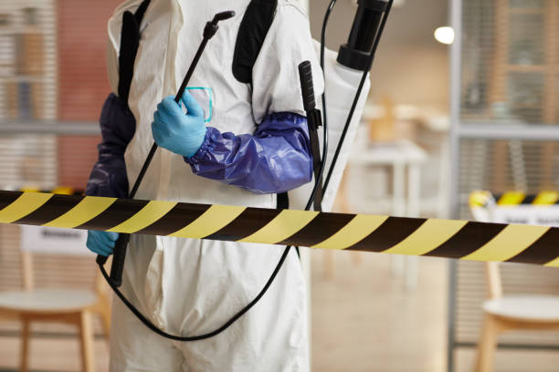 Professional Biohazard Cleanup technician working in Marble Falls, TX